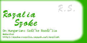 rozalia szoke business card